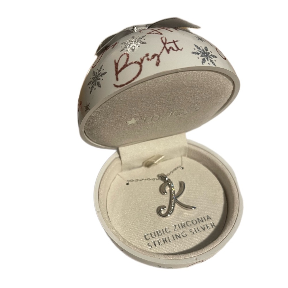 Giani Bernini Ornament Box with Cubic Zirconia Initial
Pendant Necklace